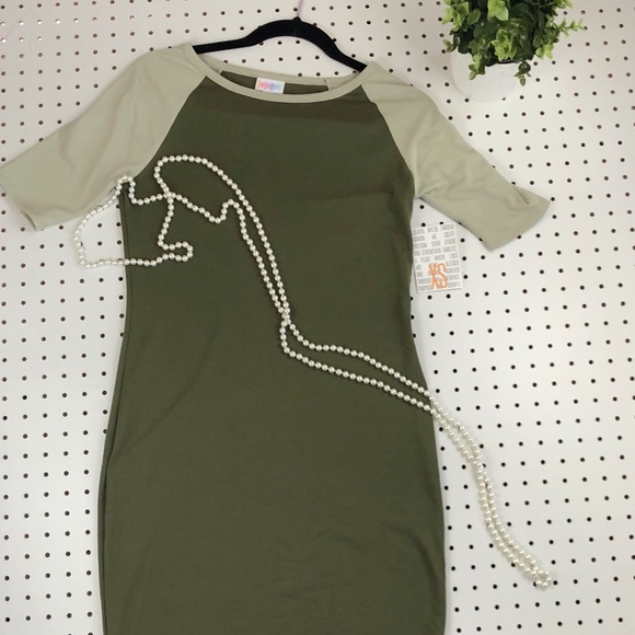 LuLaRoe Dresses & Skirts - XS NWT LuLaRoe Julia Dress in olive green